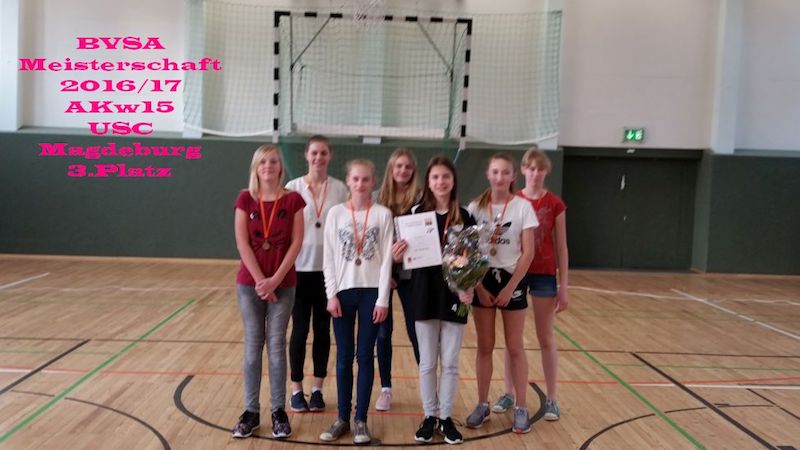 Landesliga w15 3. Platz USC Magdeburg // Foto: BVSA