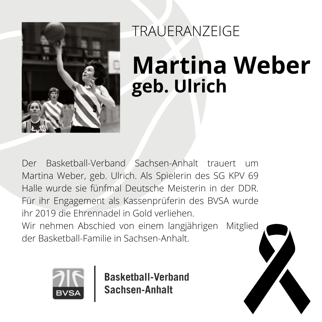 Traueranzeige Martina Weber //Grafik: BVSA