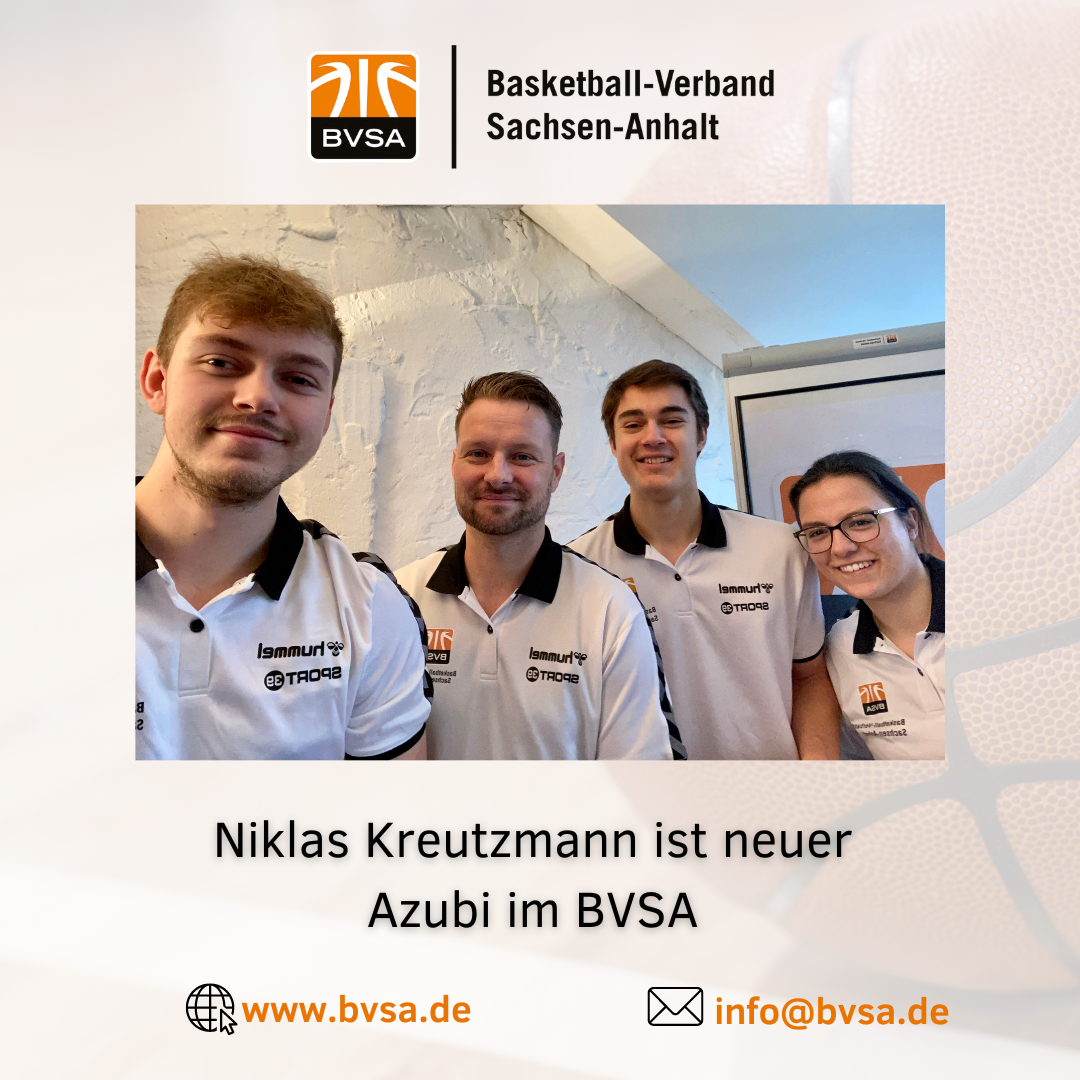 Niklas Kreutzmann (links) gehört ab sofort zum Team des BVSA-Hauptamtes.