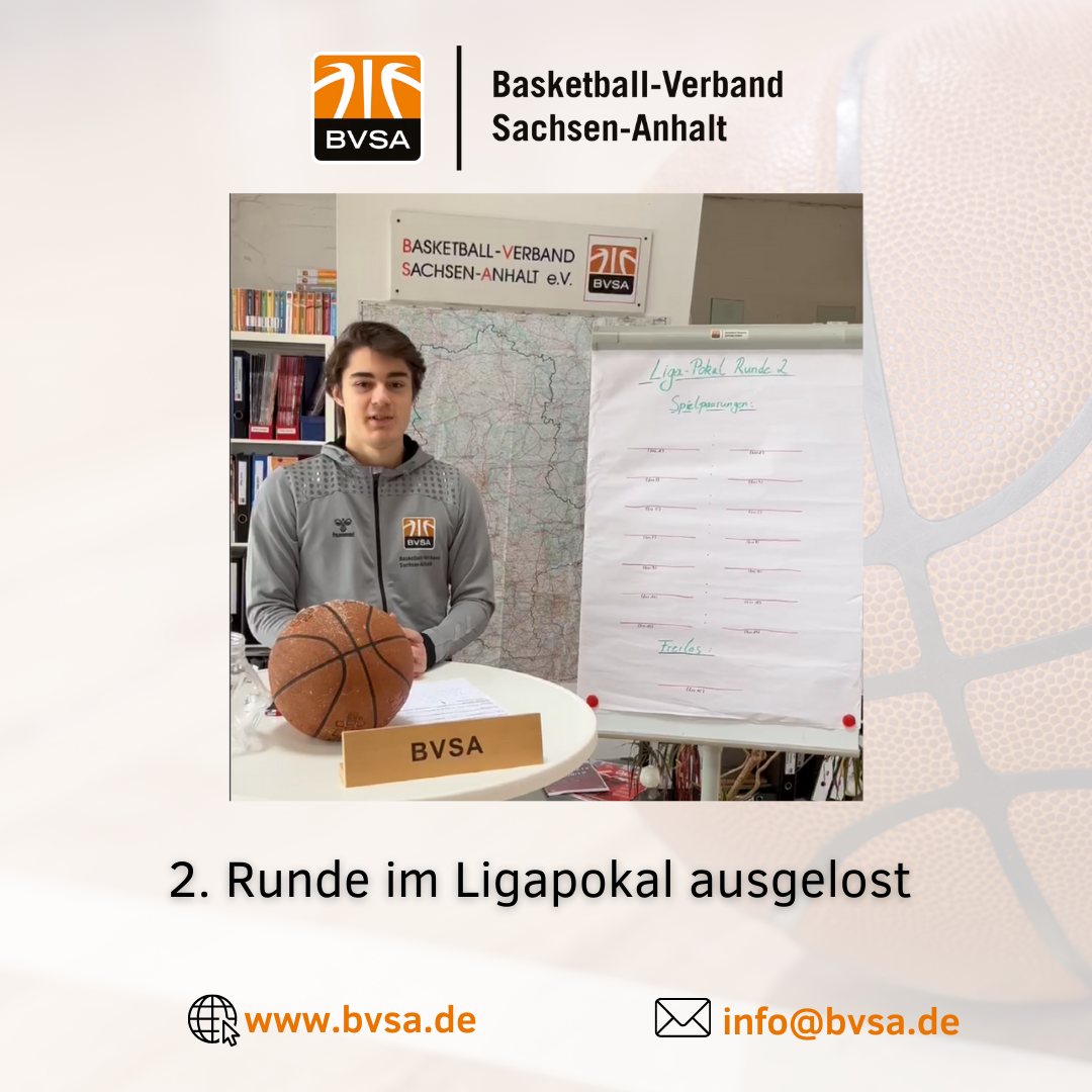 Unser FSJler Janis Horn loste 2. Runde des BVSA-Ligapokals aus.