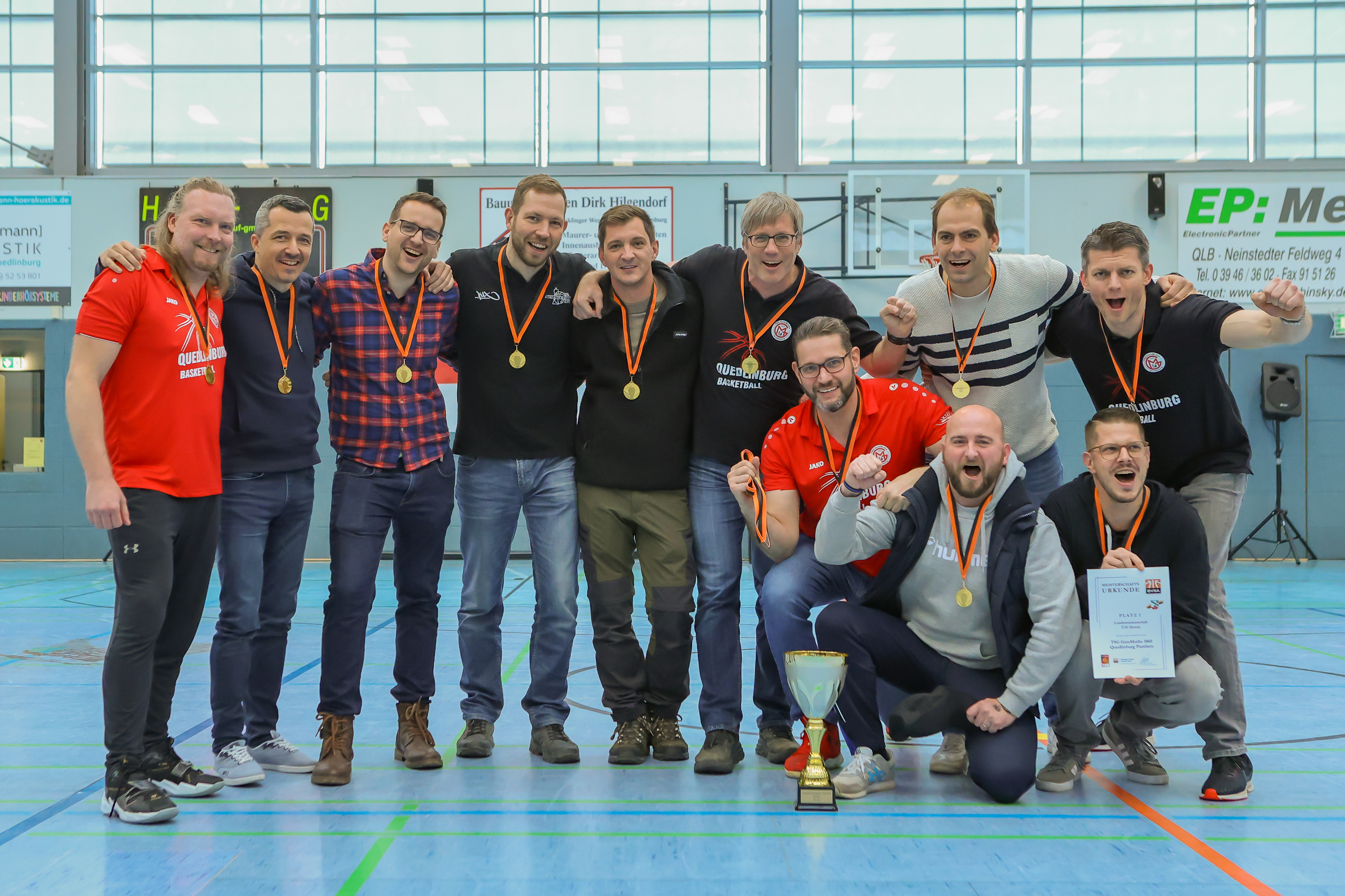 Landesmeister in der Altersklasse Ü35: TSG GutMuths 1860 Quedlinburg Panthers // Foto: Marko Heiroth
