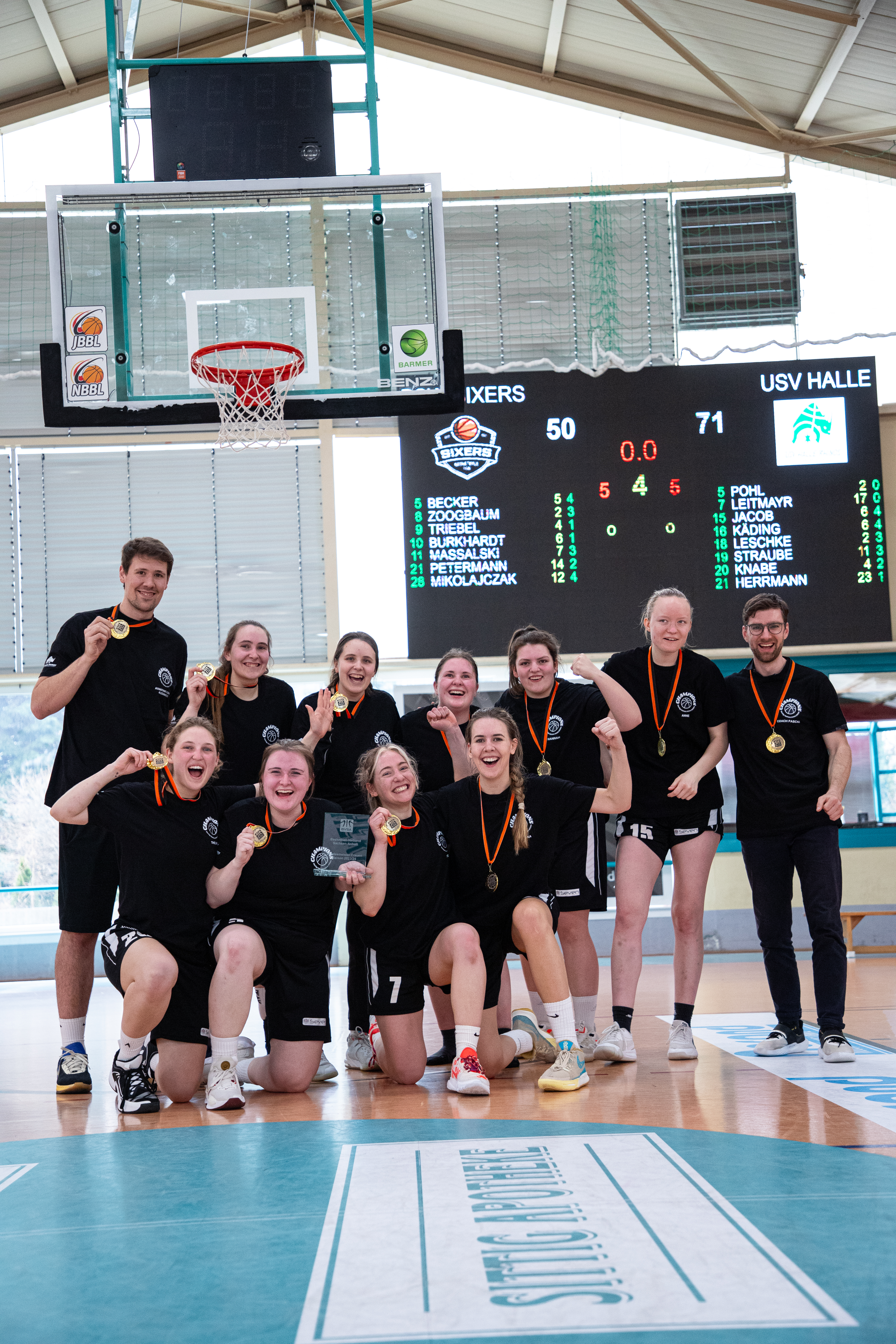 USV Halle Rhinos gewinnen die Oberliga Damen / © Noah Schütz