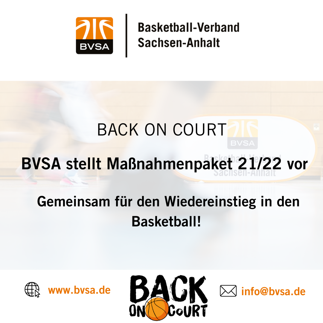Vorstand des BVSA beschließt Maßnahmenpaket für die Saison 21/22 zum Wiedereinstieg in den Basketball. / Credits: BVSA
