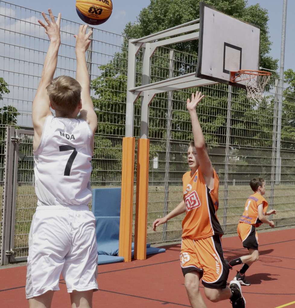 Spielszene vom 3x3 Ländervergleich in Dessau // Foto: BVSA Spielszene vom 3x3 Ländervergleich in Dessau // Foto: BVSA